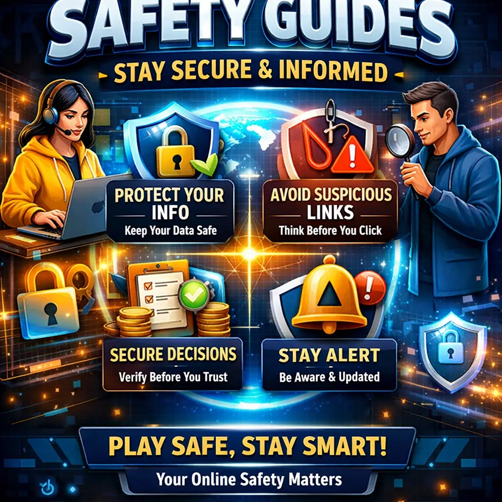 Safety guides stay secure and informed online security tips data protection and safe browsing illustration